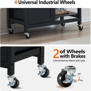 Combohome รถเข็นเก็บ<span class=keywords><strong>ของ</strong></span>ขนาดใหญ่พกพาเคลื่อนย้ายได้, รถเข็นอเนกประสงค์ทำจาก<span class=keywords><strong>ไม้ไผ่</strong></span>ใช้ในห้องครัว - Product Image 5