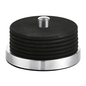 Zeller Presente Glas-Untersetzer Edelstahl / Silikon 6cm Ø 10cm Schwarz 7teilig - Product Image 1
