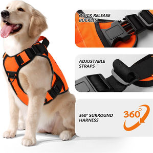 <span class=keywords><strong>Harness</strong></span> Anjing Taktis Khusus dengan Pegangan, Anti Tarik, Dapat Disesuaikan, Reflektif, untuk <span class=keywords><strong>K9</strong></span>, untuk Berjalan, Mendaki, dan Latihan - Product Image 3