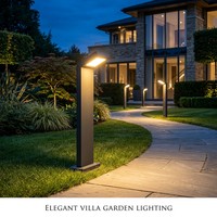 Lampu Taman LED Aluminium Tahan Air IP65 Multi-Warna, Lampu Jalur Luar Ruangan untuk Lanskap Taman, Mudah Dipasang, Laris Terjual