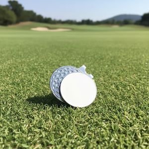 Marcadores de Pelota de Golf Magnéticos de Acero Inoxidable de 25 mm con Borde Dorado de 30 mm, Personalizables con Logotipo para Sublimación y Grabado Láser - Product Image 2