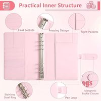 OEM Rose 100 Enveloppe Économies Défi Budget Classeur Défis Cuir Pu Budget Argent Classeur Planificateur Carnet pour Économiser de l'Argent