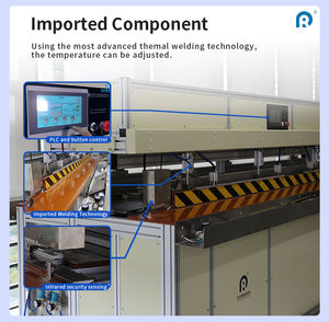 Hoch effiziente Verbindung von thermoplast ischen Textilien Heißluft-Hochfrequenz-Naht versiegelung rollos Lineare Impuls schweiß maschine - Product Image 3