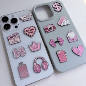2026 Fabrieksklaar op voorraad Aanpasbare zachte emaille pin Op maat gegraveerd Girl Boss & Arabisch thema Gepersonaliseerde telefoonsticker decoratie - Product Image 2