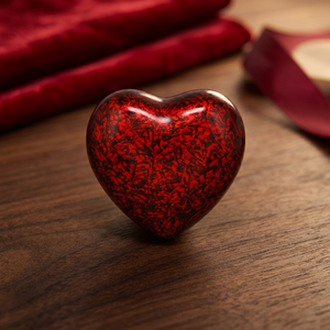 Luxury Red Heart Shaped Pet Urn Polyresin Durable <b>Casket</b> <b>for</b> Pet <b>Ashes</b> Memorial Keepsake - Product Image 1