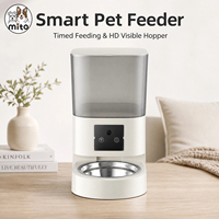 Distributeur automatique de nourriture intelligent WiFi en acier inoxydable pour animaux de compagnie, contrôle par application, résistant aux fuites, design solide, portable pour chiens et chats d'intérieur