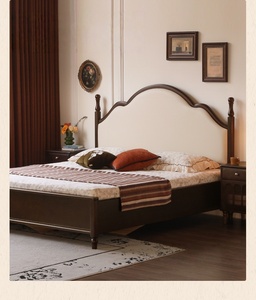 Cama Beliche Moderna Estilo Americano em Madeira Maciça de Nogueira, para Uso Doméstico, Economia de Espaço, Multifuncional, Cama Grande - Product Image 6
