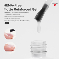 TPO Hema Free No Wipe Matte Top Coat Strong Base Coat Functional Renforcement Gel Polish for Soak Off UV LED Nail Art Vernis