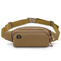 Nouveau sac banane à fermeture éclair en polyester pour hommes et femmes avec téléphone portable en cours d'exécution Vente en gros grande capacité Camouflage tactique