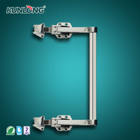 SK1-903 Serrure cylindrique sans clé de marque KUNLONG, polie miroir, en SUS304, avec levier central, loquet de compression et poignée, serrure personnalisée