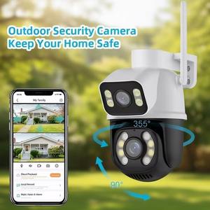 Icsee กล้องวงจรปิดไร้สายเลนส์คู่สำหรับกลางแจ้ง, กล้องวงจรปิดไร้สาย4K ระบบรักษาความปลอดภัยเครือข่าย WIFI พร้อมวิสัยทัศน์กลางคืนและเซ็นเซอร์ CMOS - Product Image 2
