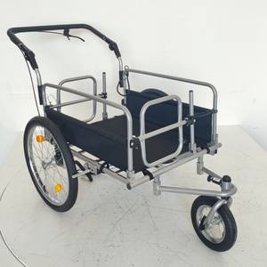 <span class=keywords><strong>Porte</strong></span>-bagages pratique multifonctionnel <span class=keywords><strong>à</strong></span> trois roues, cadre en acier, remorque <span class=keywords><strong>à</strong></span> vélo, plate-forme métallique pliante, <span class=keywords><strong>porte</strong></span>-bagages en plastique - Product Image 2