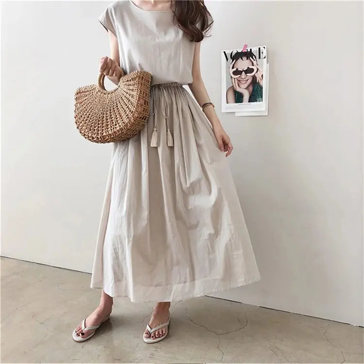 Bán Buôn Chất Lượng Cao Thời Trang Phụ Nữ Dài Maxi Linen Ăn Mặc