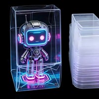Boîte de présentation en plastique transparent pour jouets de collection, électronique, produits alimentaires, boîte de rangement transparente anti-poussière, couleur personnalisable