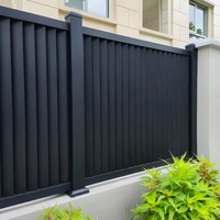 Panneaux de clôture en aluminium à persiennes thermolaquées sur mesure, installation facile, robustes, pour l'extérieur, pour la confidentialité et la sécurité, anti-rouille