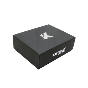 Hộp Giấy Thủ Công Sang Trọng Sliver Foil Logo Hộp Giấy Đen Với Nắp Và Cơ Sở - Product Image 3