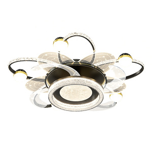 Ventilateur de plafond LED Dongbao avec projection d'étoiles, fonctionnement silencieux, pour salon, design moderne, pack complet pour toute la maison - Product Image 2