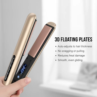 Lisseur de cheveux professionnel 2 en 1, fer à friser en céramique, fer plat portable à chauffe rapide pour hôtel, maison et voyage