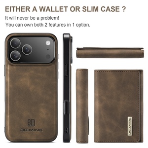 Funda de Teléfono Tipo Cartera Magnética de Cuero PU Personalizada para iPhone 18 17 16 15 14 13 12 11 Pro Max con Soporte para Tarjetas y Cubierta Protectora - Product Image 4