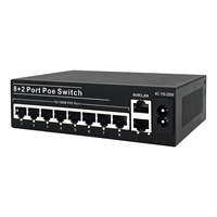 Personalización de Logotipo OEM/ODM, Switch PoE de 8+2 Puertos, Switch de Alimentación PoE No Administrado