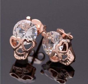 Ingrosso oro rosa placcato in 925 reale in <span class=keywords><strong>argento</strong></span> sterling cristallo gioielli <span class=keywords><strong>orecchini</strong></span> con zircone per ragazze - Product Image 2