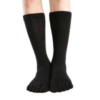 Chaussettes de football de course à pied de compression à cinq doigts pour hommes avec séparation personnalisée et antidérapante