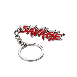 Tùy chỉnh dây đeo chìa khóa logo men đen bạc mạ Tên keychain thiết kế miễn phí của riêng bạn <span class=keywords><strong>Key</strong></span> holder letters - Product Image 3