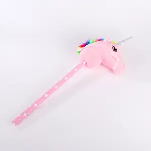 Hot Selling Hobby Horse Head With Sound Kids Riding Plush Toy Unicorn Hobby Horse Stick Toy