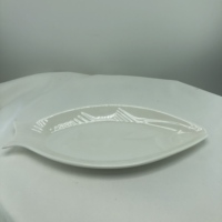 Assiette de service en mélamine en forme de sapin de Noël, écologique, blanche, incassable, vaisselle pour hôtel, restauration, fête