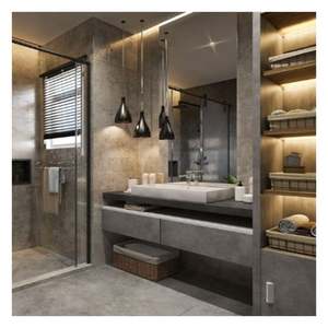 Popular <b>Wall</b> Mounted Bathroom Vanity Artificial Quartz Top Vanity - Product Image 4