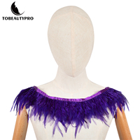 4-6 Inch (10-15 Cm) Plumes de poulet teintées multicolores de couleur pure pour la couture, l'artisanat, les costumes et la décoration.
