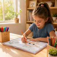 Carnet de dessin pour enfants OEM, impression personnalisée de la couverture, impression numérique, plastification, activité artistique en classe de maternelle, spirale
