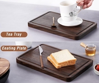 Massieve walnoot houten snijplanken voor de keuken 12x8 inch houten hakblokken met sapgoot voor vlees fruit premium steakplank