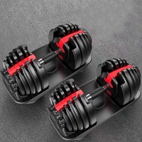 Haltères réglables avec logo personnalisé, équipement de gymnastique, pour lever de poids, à usage domestique, 10/40kg