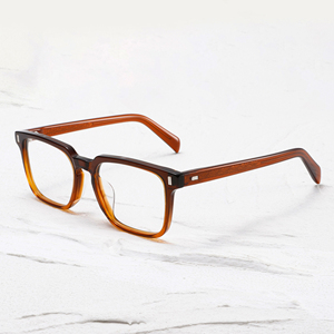 Handmade Men's Unisex Anti-Blue Light Square Frame Optical Eyewear Classic Custom Style Chamfer Acetate Frame Polarized <b>Lenses</b> - Product Image 1