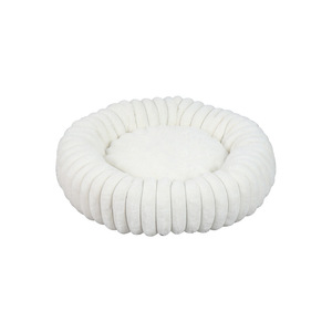 Cama para mascotas de felpa de conejo de pana nido de gato de patrón sólido en diferentes tamaños para animales pequeños y grandes - Product Image 2