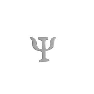 Spilla all'ingrosso con simbolo PSI - Spilla con lettera greca oro e argento, Distintivo da bavero in acciaio inossidabile per psicologi e personale medico - Product Image 1
