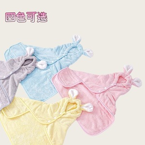เสื้อคลุมอาบน้ำสำหรับสุนัข ผ้าขนหนูดูดซับน้ำได้ดี แห้งเร็ว มีฮู้ด สำหรับสัตว์เลี้ยง สีฟ้า ชมพู เหลือง - Product Image 3
