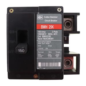 Disjoncteur Cutler-Hammer BWH2150 2 pôles 150 ampères 120/240V 60Hz - Product Image 1