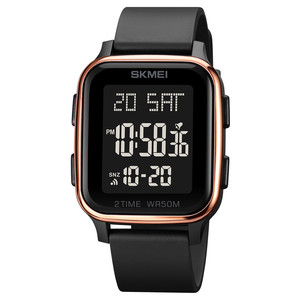 <span class=keywords><strong>Skmei</strong></span> — montre-bracelet plastique à double temps, étanche 5atm, Sport, alarme numérique, à la mode, <span class=keywords><strong>1858</strong></span> - Product Image 3