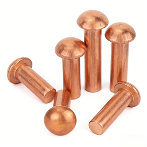 <span class=keywords><strong>Rivet</strong></span> en cuivre massif à tête semi-ronde, style capuchon rond, en stock - Product Image 2
