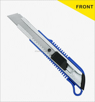 Couteau utilitaire OEM 18 mm avec lame en acier au carbone, manche en plastique, différentes couleurs, coupeur