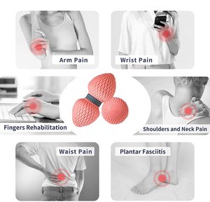 Fermoirs — boule de massage musculaire en silicone, logo personnalisé, fitness, non toxique, écologique, double arêtes, ensemble pour ceinture - Product Image 4