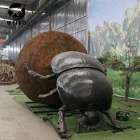 Insectes géants animatroniques mobiles, accessoires de simulation géants pour exposition en plein air dans les parcs à thème