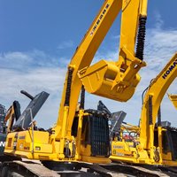 En stock, excavatrice Komatsu PC350LC d'occasion, châssis long renforcé pour travaux d'excavation profonde