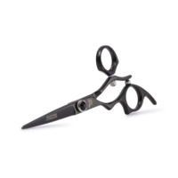 Ciseaux à cheveux pivotants avec anneau pour le pouce, équipement de salon / Ciseaux à cheveux professionnels pivotants en acier inoxydable japonais pour salon de coiffure