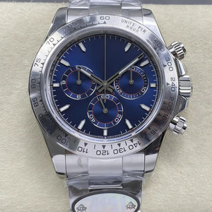 Montre mécanique de luxe de qualité supérieure, étanche, 40 mm, UFO Factory, acier 904L, mouvement ETA 4131, 126509 Chrono Blue Watch - Product Image 1