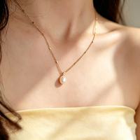 Collier de perles d'eau douce, design simple et élégant, polyvalent, de haute qualité, au style raffiné, parfait pour la clavicule