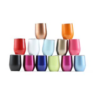 Tazza da caffè a forma di U a forma di U a forma di U in acciaio inossidabile da 12 once a doppia parete per esterni - Product Image 1