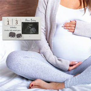 Nieuwe Moeder Geeft Baby Echografie Fotolijst Echografie Met Countdown Weken Souvenir Echografie Fotolijst Met Baby Countdown - Product Image 4
